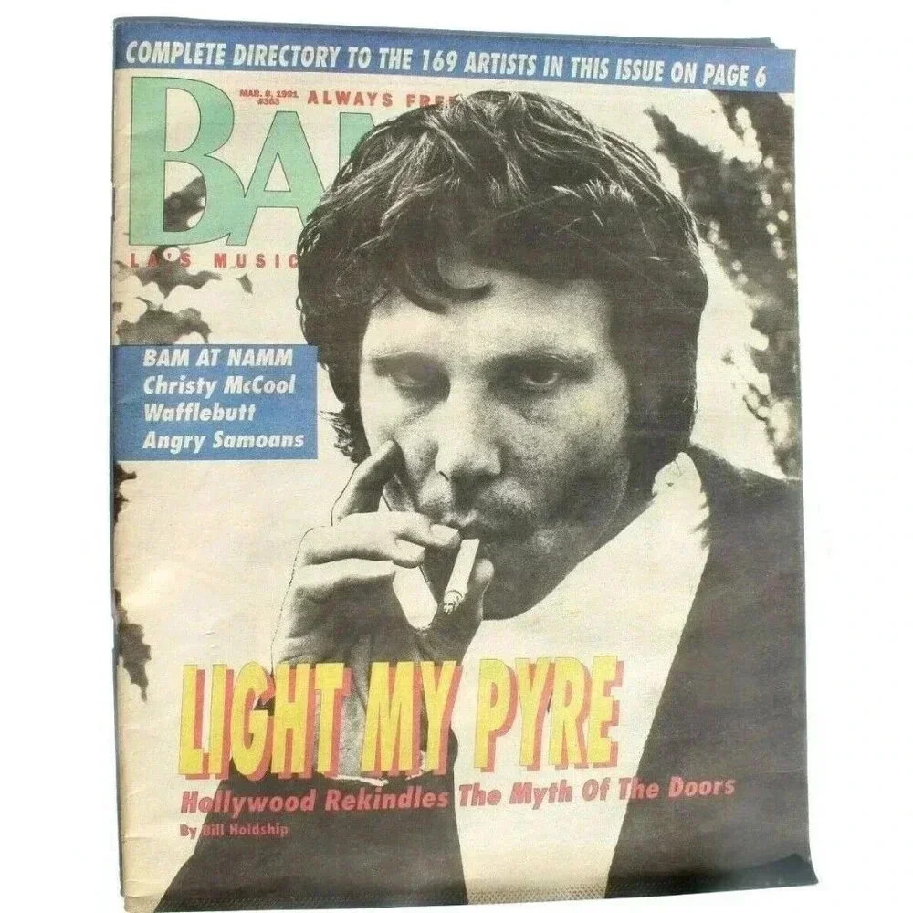 Vintage BAM LA's Music Magazine - March 8, 1991 Vol. 17 No. 5 Myth Of the Doors